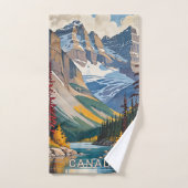 Aangepaste tekst Canada Reizen Poster Handdoek (Handdoek)