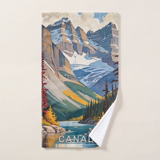 Aangepaste tekst Canada Reizen Poster Handdoek (Handdoek)