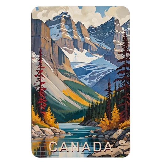 Aangepaste tekst Canada Reizen Poster Magneet (Verticaal)