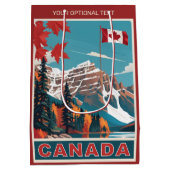 Aangepaste tekst Canada Reizen Poster Medium Cadeauzakje (Achterkant)