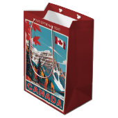 Aangepaste tekst Canada Reizen Poster Medium Cadeauzakje (Achterkant Gekanteld)