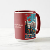 Aangepaste tekst Canada Reizen Poster Mok (Voorkant rechts)