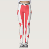 Aangepaste tekst Canada Voetbal Leggings (Voorkant)