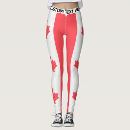 Aangepaste tekst Canada Voetbal Leggings