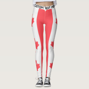 Aangepaste tekst Canada Voetbal Leggings