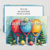 🎾🎄Aangepaste tekst, Candy Cane Smash Feestdagenkaart (Voorkant / Achterkant)