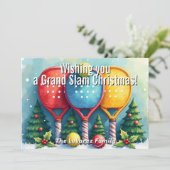 🎾🎄Aangepaste tekst, Candy Cane Smash Feestdagenkaart (Staand voorkant)
