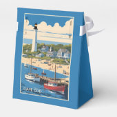 Aangepaste tekst Cape Cod Massachusetts Bedankdoosjes (Achterkant)