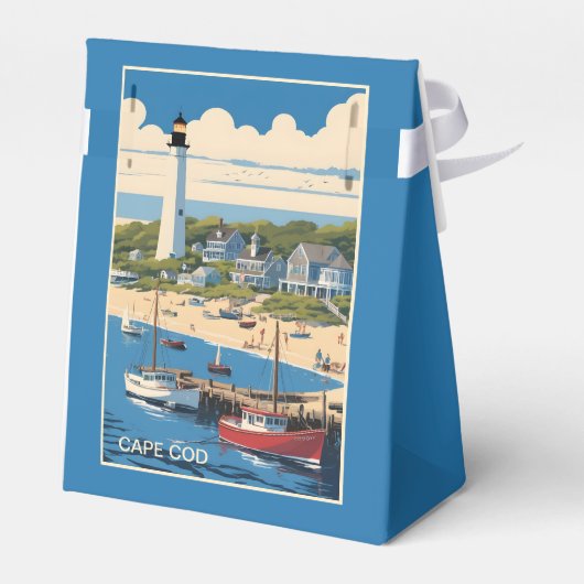 Aangepaste tekst Cape Cod Massachusetts Bedankdoosjes (Achterkant)
