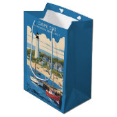 Aangepaste tekst Cape Cod Massachusetts Medium Cadeauzakje (Voorkant Gekanteld)