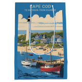 Aangepaste tekst Cape Cod Massachusetts Medium Cadeauzakje (Achterkant)