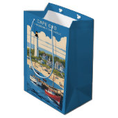 Aangepaste tekst Cape Cod Massachusetts Medium Cadeauzakje (Achterkant Gekanteld)