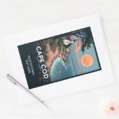 Aangepaste tekst Cape Cod Massachusetts Rechthoekige Sticker (Envelop)
