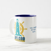 Aangepaste tekst Cape Cod Massachusetts Tweekleurige Koffiemok (Voorkant links)