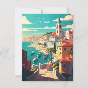Aangepaste tekst Cascais Portugal Briefkaart