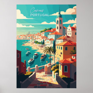 Aangepaste tekst Cascais Portugal Poster