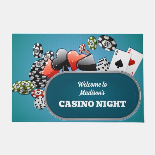 Aangepaste tekst Casino / Poker Deurmat (Voorkant)