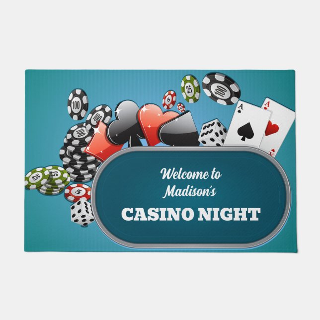 Aangepaste tekst Casino / Poker Deurmat (Voorkant)