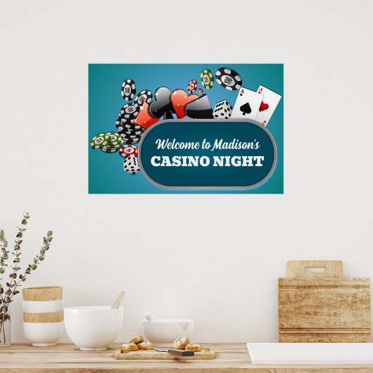 Aangepaste tekst Casino / Poker Poster (Keuken)