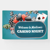 Aangepaste tekst Casino / Poker Spandoek (Horizontaal)