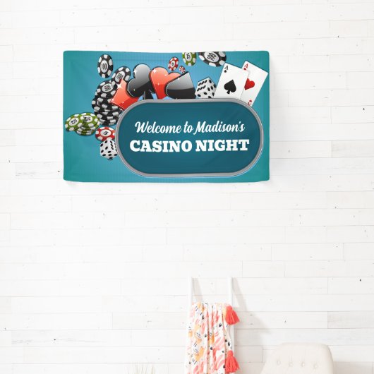 Aangepaste tekst Casino / Poker Spandoek (Insitu)