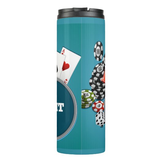 Aangepaste tekst Casino / Poker Thermosbeker (Achterkant)