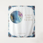Aangepaste tekst, Celestial Cosmic Photo Backdrop Wandkleed (Voorkant)