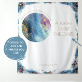 Aangepaste tekst, Celestial Cosmic Photo Backdrop Wandkleed