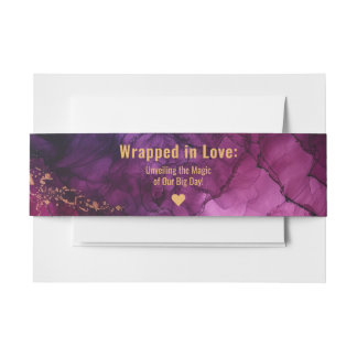 Aangepaste tekst Celestial Elegance The Marble Sym Uitnodigingen Wikkel