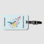 Aangepaste tekst Centraal- en Zuid-Amerika Bagagelabel (Voorkant (horizontaal))