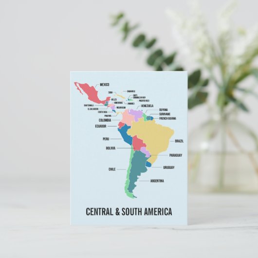 Aangepaste tekst Centraal- en Zuid-Amerika Briefkaart (Staand voorkant)