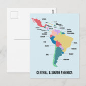 Aangepaste tekst Centraal- en Zuid-Amerika Briefkaart (Voorkant / Achterkant)