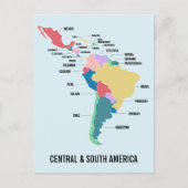 Aangepaste tekst Centraal- en Zuid-Amerika Briefkaart (Voorkant)