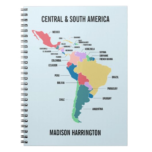 Aangepaste tekst Centraal- en Zuid-Amerika Notitieboek (Voorkant)