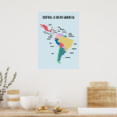 Aangepaste tekst Centraal- en Zuid-Amerika Poster (Keuken)