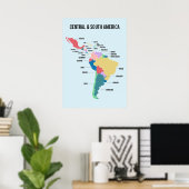 Aangepaste tekst Centraal- en Zuid-Amerika Poster (Thuiskantoor)
