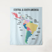 Aangepaste tekst Centraal- en Zuid-Amerika Wandkleed (Voorkant)