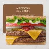 Aangepaste tekst cheeseburger kaart (Voorkant / Achterkant)