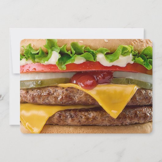 Aangepaste tekst cheeseburger kaart (Voorkant)