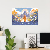 Aangepaste tekst Chiang Mai Thailand Poster (Thuiskantoor)