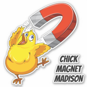 Aangepaste tekst Chick Magnet Sticker