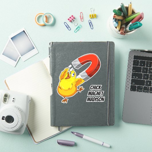 Aangepaste tekst Chick Magnet Sticker (iPad Cover)