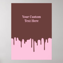 Aangepaste tekst chocolade druppel poster