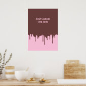 Aangepaste tekst chocolade druppel poster (Keuken)