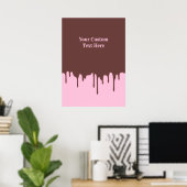 Aangepaste tekst chocolade druppel poster (Thuiskantoor)