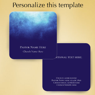Aangepaste tekst Christelijke kerk Pastor Geperson Contactkaartje