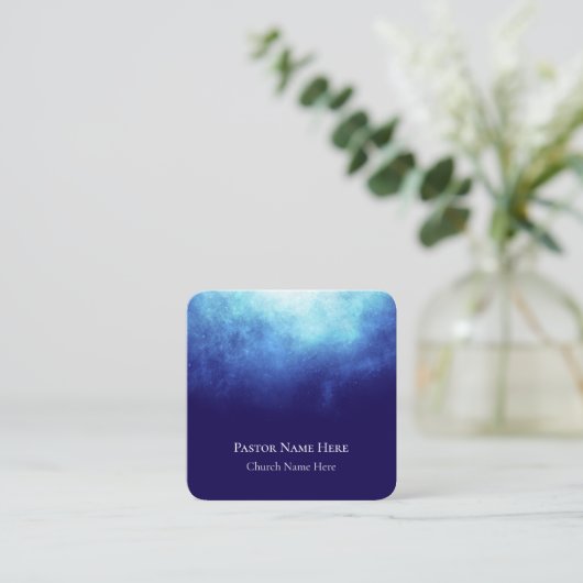Aangepaste tekst Christelijke kerkvoorganger geper Contactkaartje (Staand voorkant)