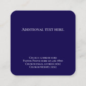 Aangepaste tekst Christelijke kerkvoorganger geper Contactkaartje (Achterkant)