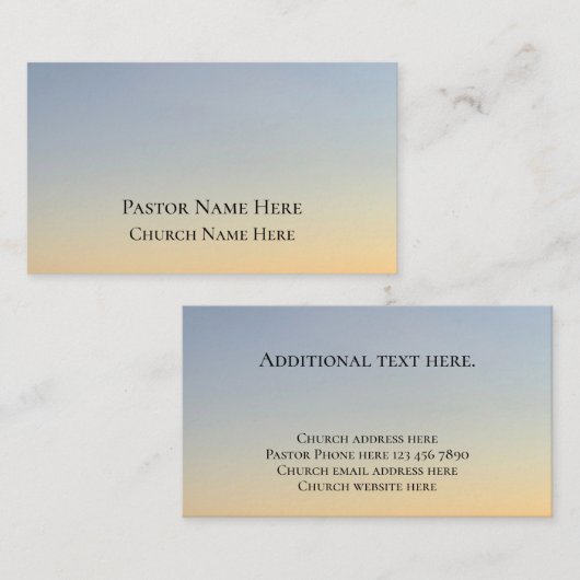Aangepaste tekst Christelijke kerkvoorganger geper Visitekaartje (Voorkant / Achterkant)