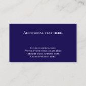 Aangepaste tekst Christelijke kerkvoorganger geper Visitekaartje (Achterkant)